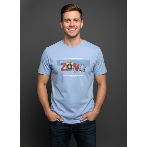 Men’s Light Blue Graphic Print..