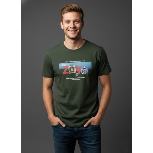 Men’s Olive Green Graphic Prin..