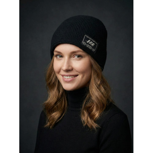 Premium Black Knit Beanie with..