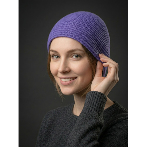 Women Purple Knitted Beanie