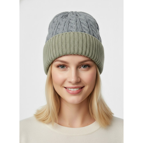 Mint Frost Luxe Faux Fur Beani..