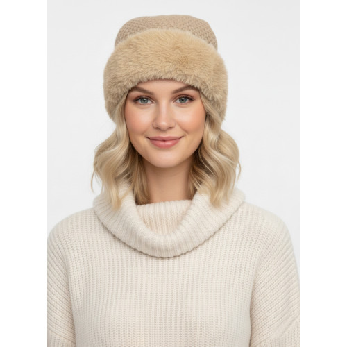 Camel Frost Faux Fur Winter Be..