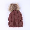 Warmline Finest Wool Kids Cap Inside fur with Pom Pom/