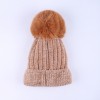 Warmline Finest Wool Kids Cap Inside fur with Pom Pom 