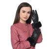 Warmline Women's Genuine Leather Warm Lined Driving Gloves, Motorcycle Gloves