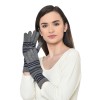 Warmline Woolmark 100% Pure Wool Ladies Stripe Gloves