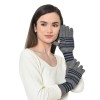 Warmline Woolmark 100% Pure Wool Ladies Stripe Gloves