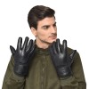 Warmline Men's Genuine Leather Warm Lined Driving Gloves, Motorcycle Gloves