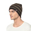 Warmline Finest Wool Men's Fancy Stripe Cap Inside Fur 