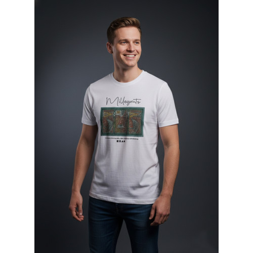 Men’s White Graphic Printed Co..